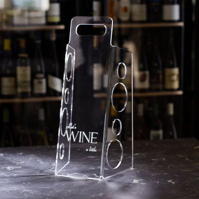  Vesta - Modello: Wine Not - Portabottiglie cantinetta da tavolo in plexiglass dal design moderno - Colore: Trasparente - SKU: 0438800 - Codice EAN: 8059692107117 