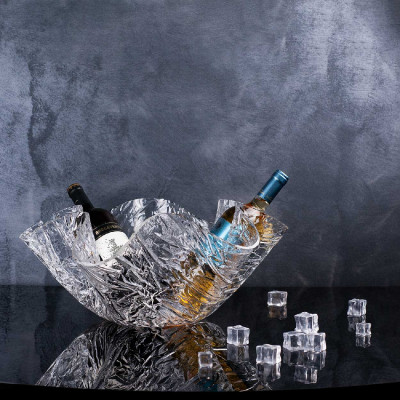  Vesta - Modello: Soft - Design By: Vesta Design - Portabottiglia/Centrotavola grande in plexiglass dalle linee moderne - SKU: 09204 