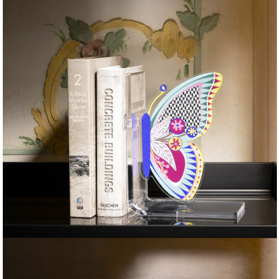 Vesta - Modello: Farfalla - Reggilibri in plexiglass dal design elegante - SKU: 7500001 - Codice EAN: 8059692107926 