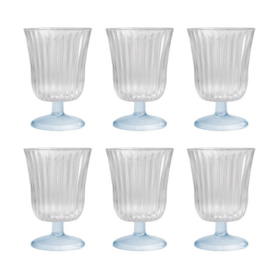  Vesta - Modello: Ginevra - Set 6 bicchieri in plexiglass dalle linee eleganti - SKU: 58906 