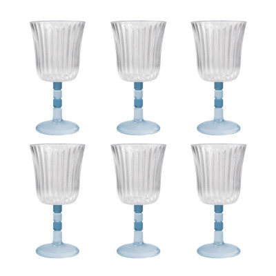 Vesta - Modello: Ginevra - Set 6 calici in plexiglass dalle linee eleganti - SKU: 58907 