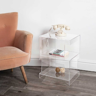  Vesta - 432 Collection - Tavolinetto piccolo in plexiglass per soggiorno in stile moderno - SKU: 01047 