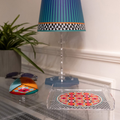  Vesta - Decor - Vuotatasche in plexiglass dal design moderno con decoro Ethnic - SKU: 04233D49 