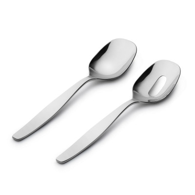 Alessi - Modello: Itsumo - Design By: Naoto Fukasawa - Posate per insalata in acciaio - Colore: Acciaio - SKU: ANF06/14 - Codice EAN: 8003299434749