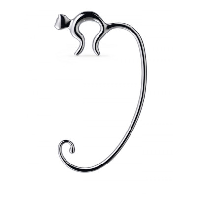 Alessi - Design By: Frédéric Gooris - Gancio da tavolo per borsa Minou - Colore: Acciaio - SKU: FGO01 - Codice EAN: 8003299970094 