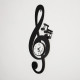 Orologio da muro moderno a forma di chiave musicale