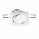 Faretto da incasso quadrato orientabile struttura in alluminio e lampada LED