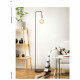 Lampada da tavolo in metallo verniciato con interruttore stile minimal