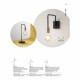 Lampada da tavolo in metallo verniciato con interruttore stile minimal