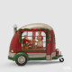 Decoro natalizio camper con babbo natale con led