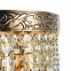 Applique classica con dettagli in ottone e pendenti in cristallo