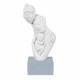 Scultura da tavolo in marmorino con base con la famiglia abbracciata