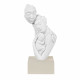 Scultura da tavolo in marmorino con base con la famiglia abbracciata