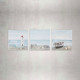 Quadro moderno marino su tela 30x30 Sea Landscape set 3pz