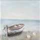 Quadro moderno marino su tela 30x30 Sea Landscape set 3pz