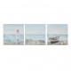 Quadro moderno marino su tela 30x30 Sea Landscape set 3pz