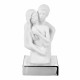 Scultura da tavolo con base in marmorino raffigurazione innamorati