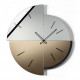 Orologio da parete in metallo con quadrante in vetro specchiato di design