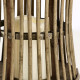 Lanterna grande in bambu con candela a led