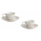 Set 2 pz tazze da caffe in porcellana dalle linee classiche