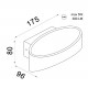 Applique per esterni a LED con diffusore in vetro