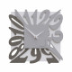 Orologio da parete moderno in legno quadrato con numeri design particolare
