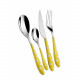 Posate da tavola in acciaio set 24pz linea "Pois"