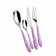 Posate da tavola in acciaio set 24pz linea "Pois"