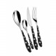 Posate da tavola in acciaio set 24pz linea "Pois"