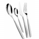 Posate da tavola in acciaio set 24pz linea "Glamour"
