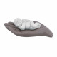 Bomboniera Battesimo - Scultura con bambino che dorme su palmo della mano