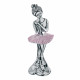 Bomboniera Vari Eventi - Statuina da tavolo argento con base ballerina che danza