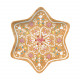 Piatto a forma di stella in porcellana con decoro natalizio