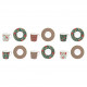 Set 6 tazzine da caffe con piattino in porcellana