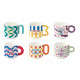 Set 6 tazzine da caffe in porcellana