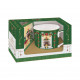 Set mug in porcella con sottobicchiere con decoro natalizio