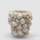 Vaso in ceramica svasato con conchiglie