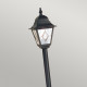 Lampione da giardino con struttura rustica in alluminio e vetro