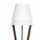 Lampada da terra in legno con paralume in PVC dal design moderno