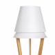 Lampada da terra in legno con paralume in PVC dal design moderno