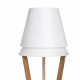 Lampada da terra in legno con paralume in PVC dal design moderno