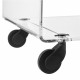 Tavolino da solotto medio con struttura in plexiglass e ruote