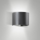 Applique LED da esterno in alluminio rotonda dal design moderno