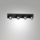 Faretto da soffitto lineare con 4 porta lampada in alluminio