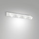 Faretto da soffitto lineare con 4 porta lampada in alluminio