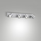 Faretto da soffitto lineare con 4 porta lampada in alluminio