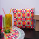 Cuscino piccolo con fodera in poliestere con decoro Ethnic