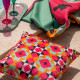 Cuscino piccolo con fodera in poliestere con decoro Ethnic