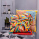 Cuscino piccolo con fodera in poliestere con decoro Rainbow