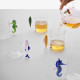 Bicchiere tumbler in vetro per acqua con cavalluccio marino